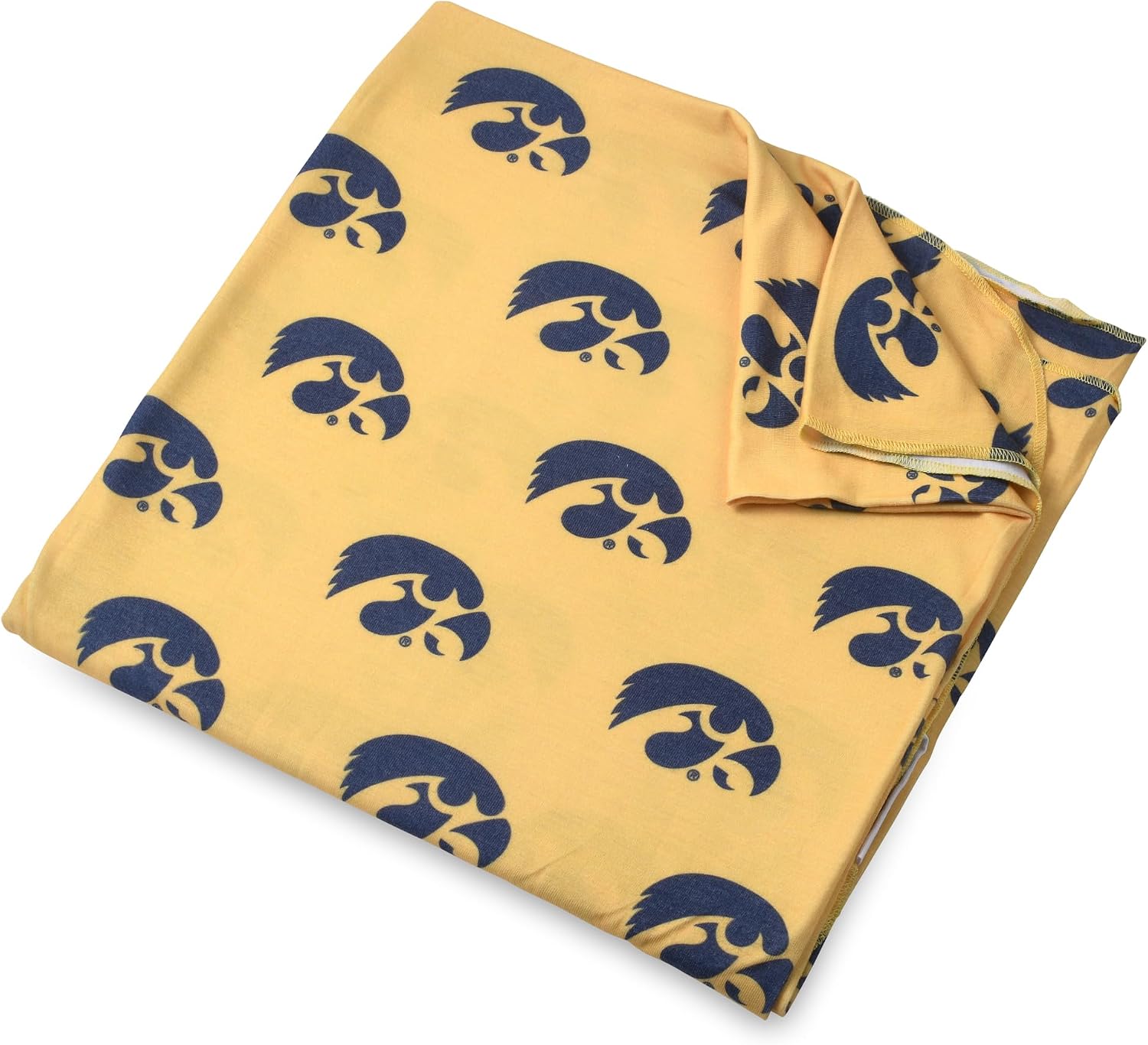 University of Iowa Knit Swaddle Blanket – Soft Stretchy Newborn Wrap, Official Licensed Hawkeyes Baby Blanket, Cozy Jersey Knit Infant Swaddle & Nursery Essential