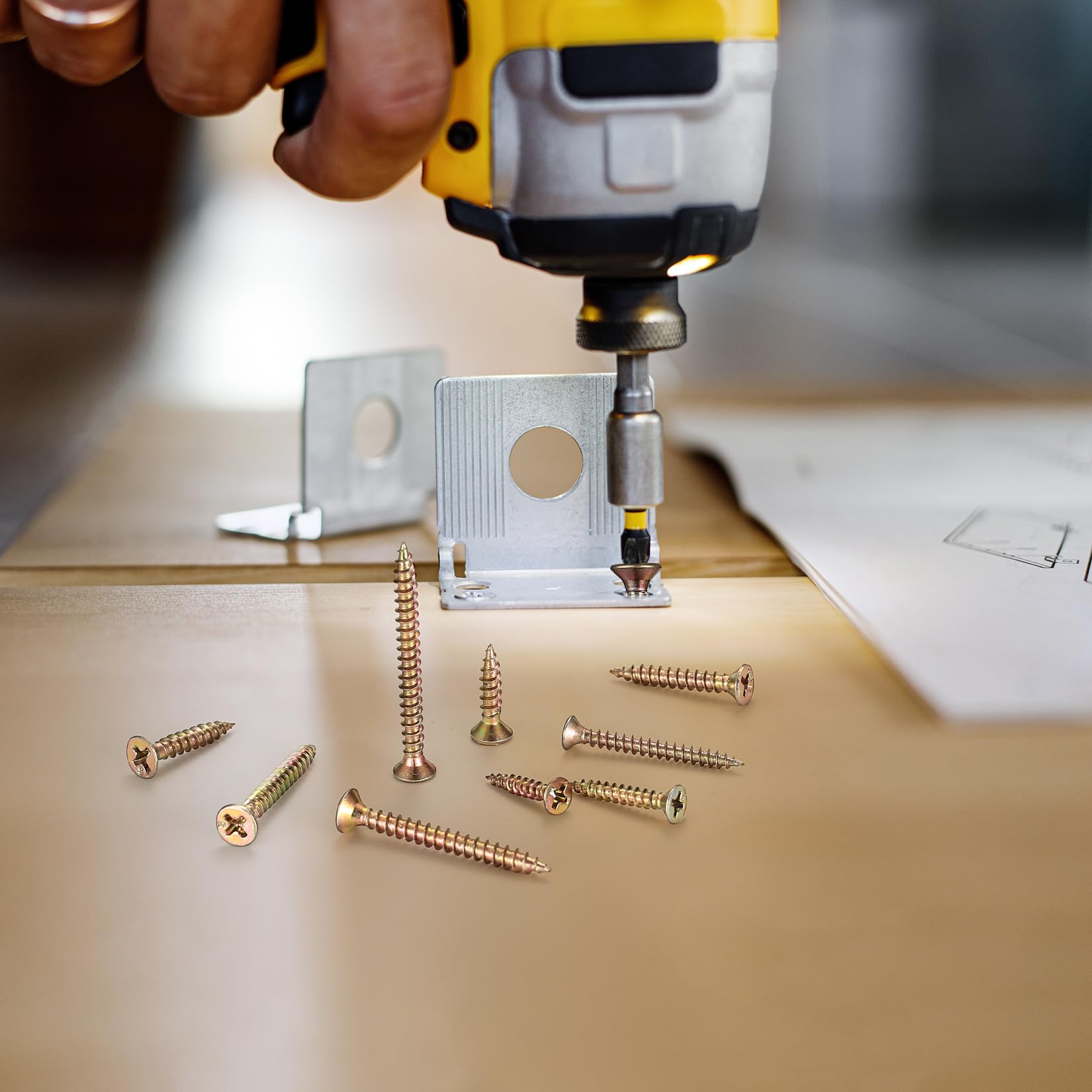 Set 370 Viti Autofilettanti M3/M3.5 - Testa Piana A Croce, Zincate - Per Legno E Cartongesso (16-50mm) - Foto 6