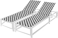 Vista 1 de Tangkula Juego de 2 sillas ajustables para patio con ruedas, tumbona para exteriores con tela transpirable y marco de metal resistente, reclinable