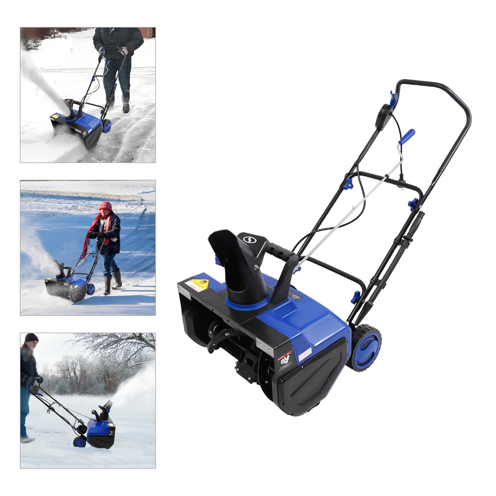 Quitanieves | 2400 W | eléctrico con motor de cobre | 56 cm de ancho de trabajo | 7,6 m de lanzamiento de nieve | iluminación LED | para uso doméstico y comercial