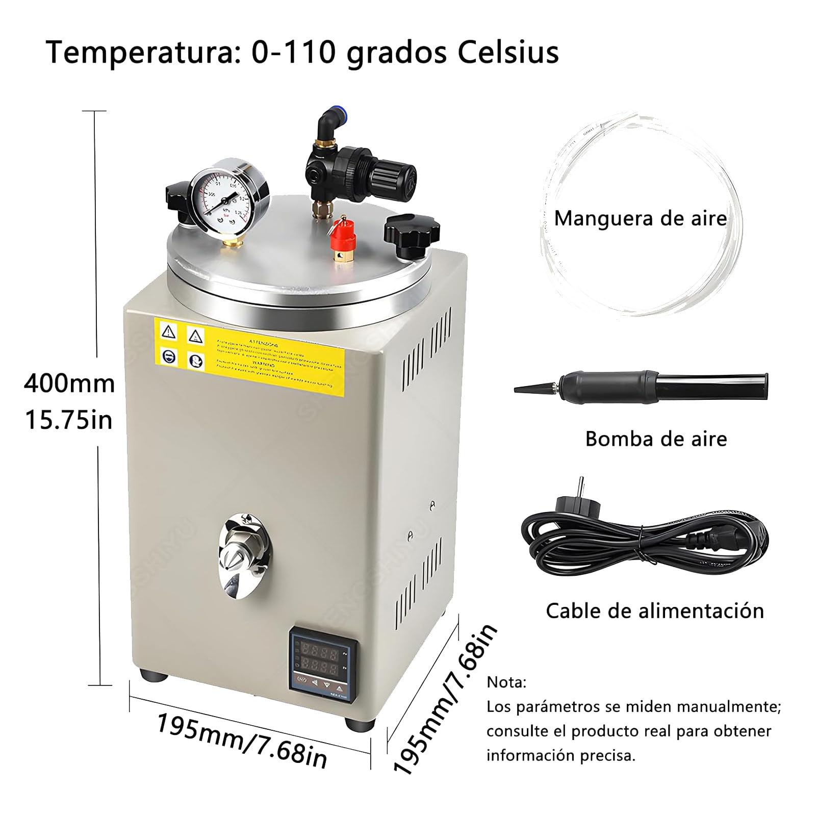 Maszyna Topienia Wosku I Wtryskiwacza Wosku 2 W 1, Maszyna Do Produkcji Form Do Topienia Wosku Z Precyzyjną Kontrolą Temperatury Od 0 Do 110°C, Do Odlewania Biżuterii, Produkcji Świec