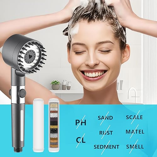 Miniatura 5 de Filtro de ducha multietapa compatible con filtro de ducha PWERAN para filtro de ducha Fitespot para cabezal de ducha de mano, paquete de 3