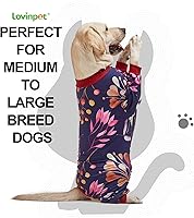 Vista 3 de Ropa para Perros LovinPet, Estampado Bayas Marinas, Pijamas Grandes para Weimaraner, Ropa Protectora para Weimaraner, Pijamas Ligeros de Manga Larga