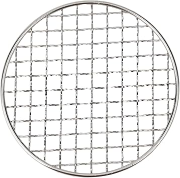 Round BBQ Grill Mesh,Stainless Steel Mesh Barbecue Net Multi-purpose Barbecue Racks Tray Cross Wire Round Steaming Cooling Rack150MM