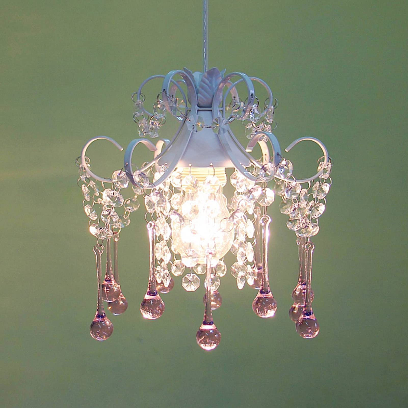 Plafonnier suspendu en cristal rose pour illuminer chaleureusement votre cuisine moderne