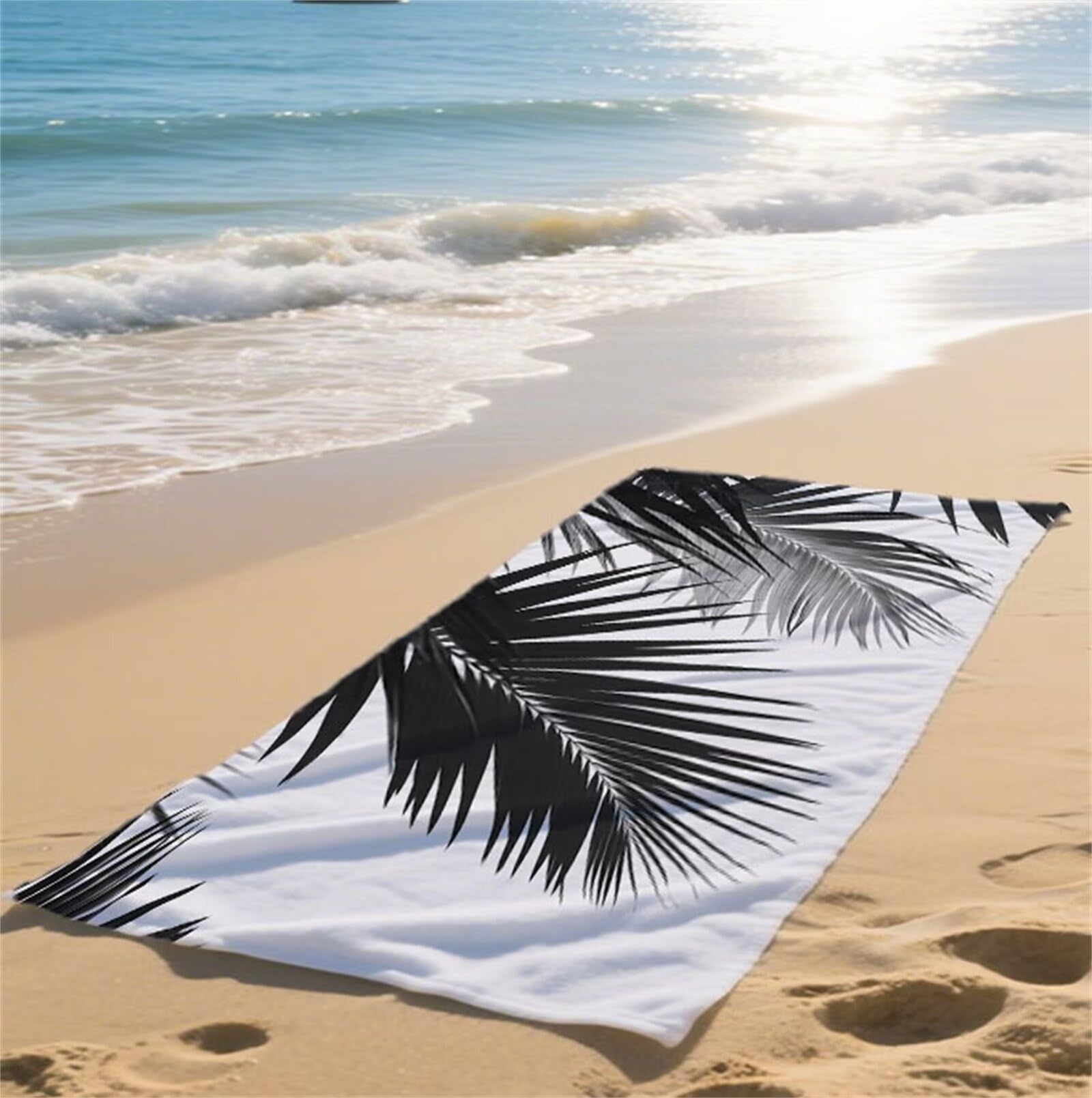 Ręcznik kąpielowy z mikrofibry biały ręcznik plażowy liść ręcznik plażowy dla dzieci ręcznik plażowy 100 x 180 cm ręcznik kąpielowy plaża lekki chłonny ręcznik plażowy szybkoschnący ręcznik podróżny