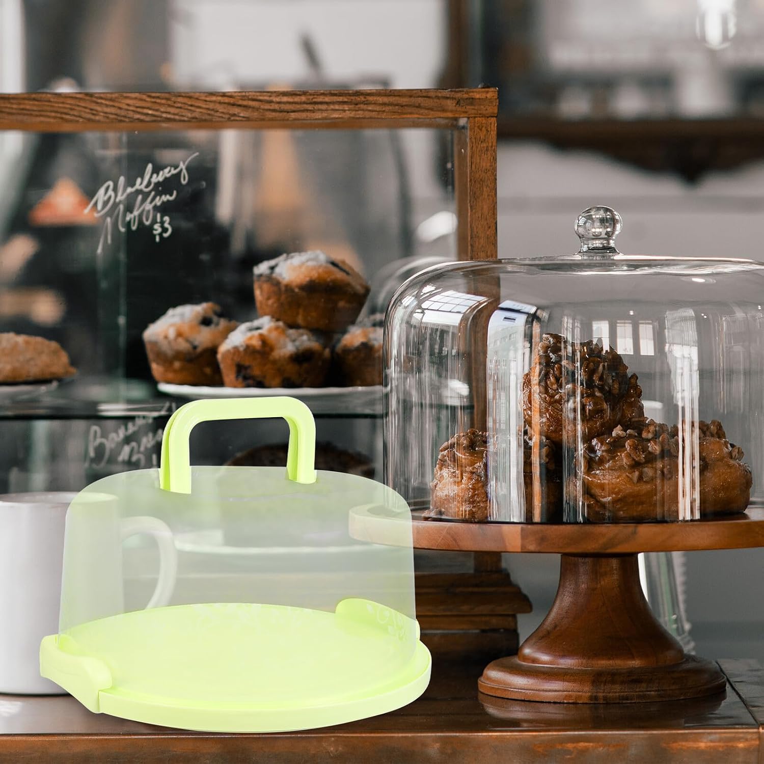 Cake Holder with Locking Lid, Portable PP Dessert Carrier