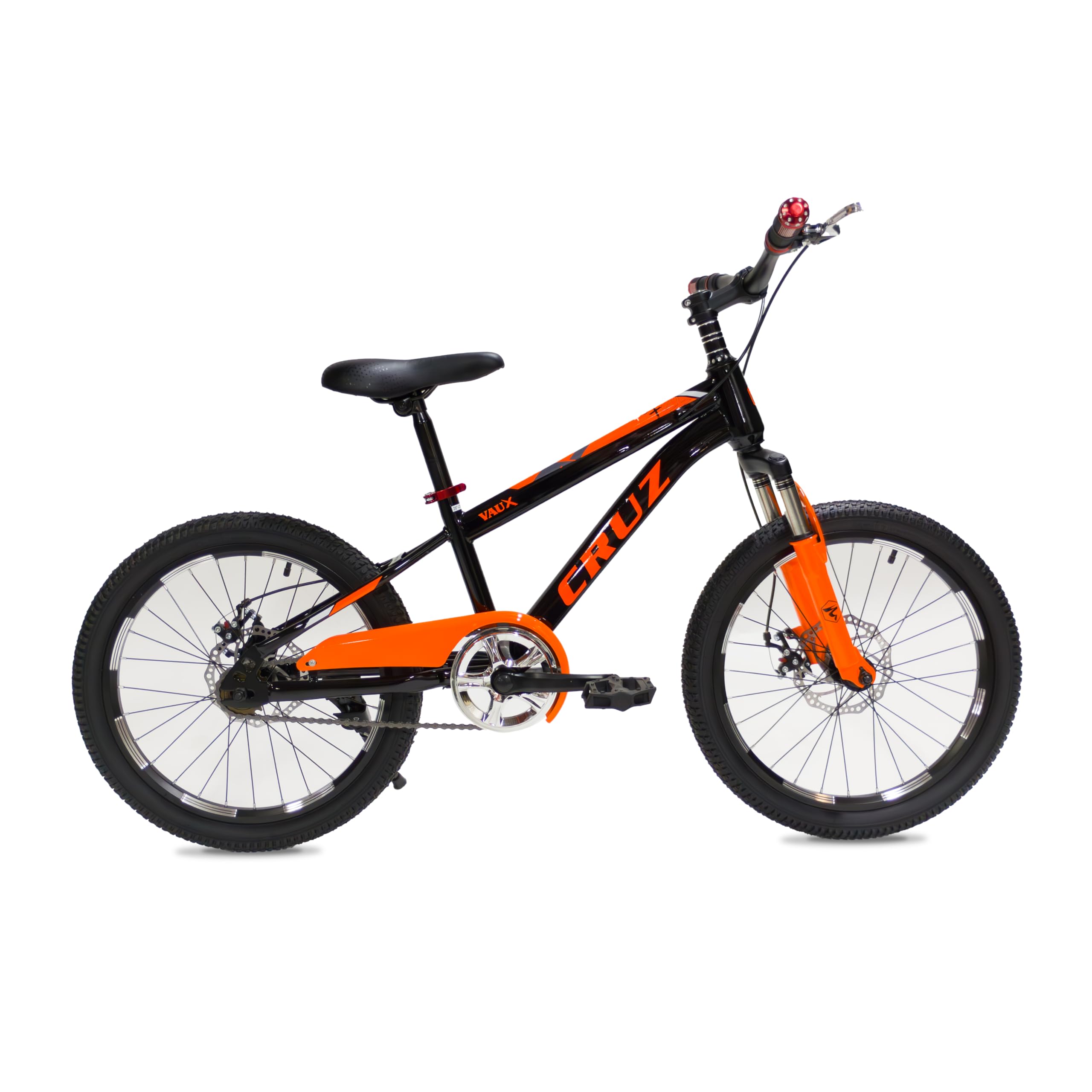 Cruz Kids Mountain Bike MTB for 5-10 Years Boys & Girls, Adjustable Seat, Disc Brakes, Handbrake, Suspension, 16 Inch /20 Inch Bicycle W/Side Stand