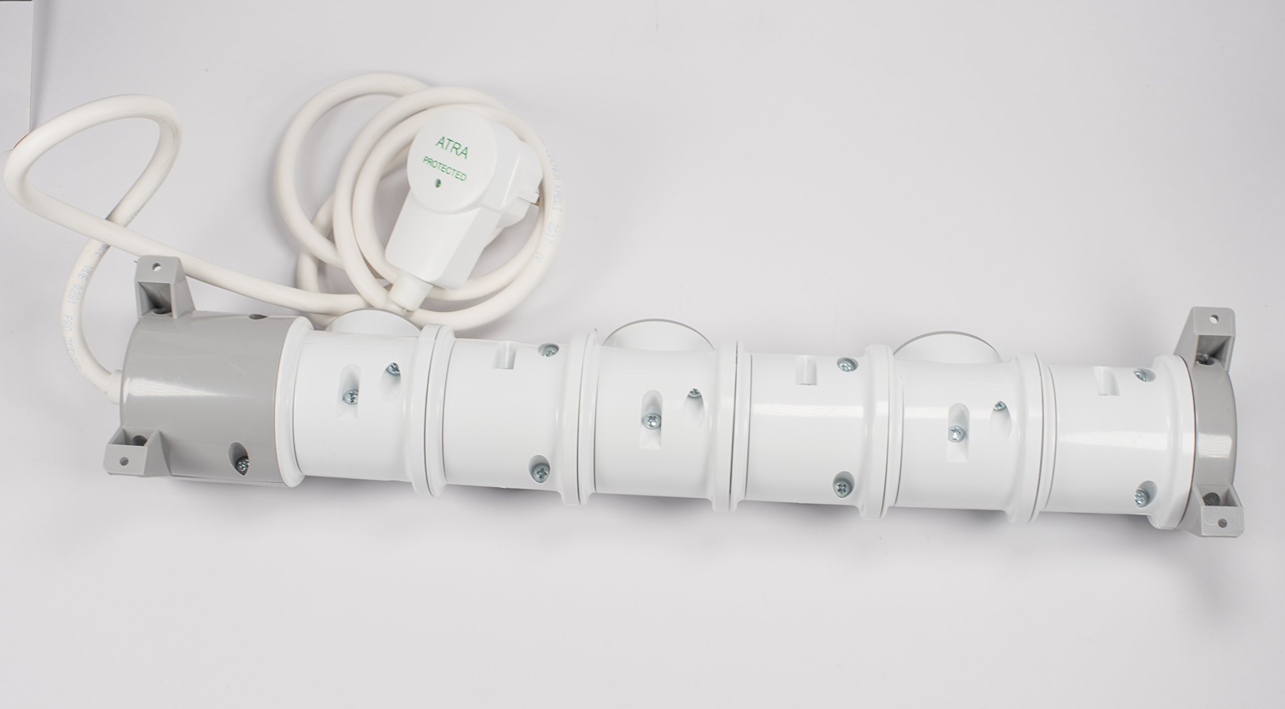 Schuko Steckdosenleiste mit Schalter und Stecker mit Überspannungsschutz mit 1.5 und 3 Meter Zuleitung (6-fach mit 1.5 m Kabel)