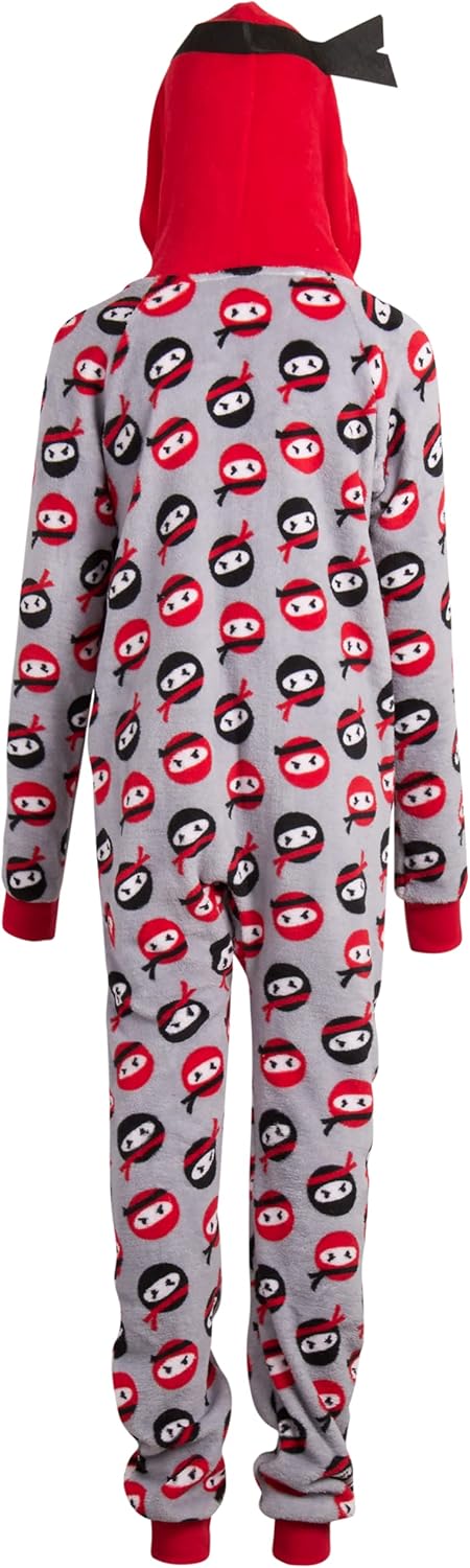 Too Cool 2 Sleep Boys Fleece Hooded One Piece Pajama Costume - Sharks Dino Ninja Cyclopes : Clothing, Shoes & Jewelry