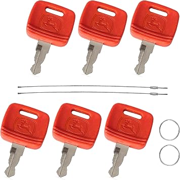 Key for John Deere Tractor RE183935 RE71557 Keys Replacement for JD Tractors 2032R 2038R 3033R 3039R 4066R 3025 3038 5320 3320 4052 4105 4320 3038E 5055E 5065E 5100E 5203 8330 7810 9510 4730