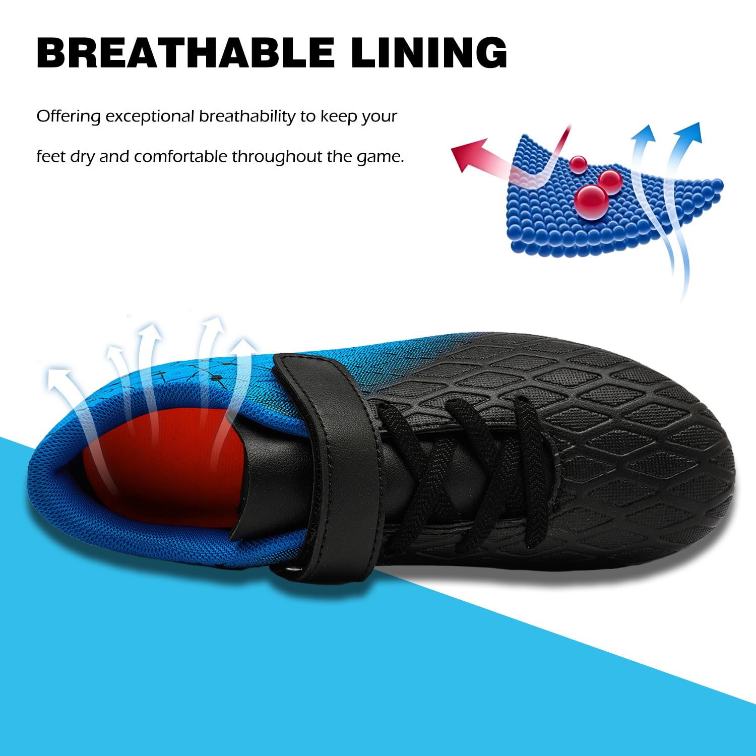 DimaiGlobal Scarpe da Calcio Bambini Ragazzi con Tacchetti Bassi Professionali Scarpe da Calcetto Futsal e Allenamento per Interno/Esterno - Antiscivolo Junior