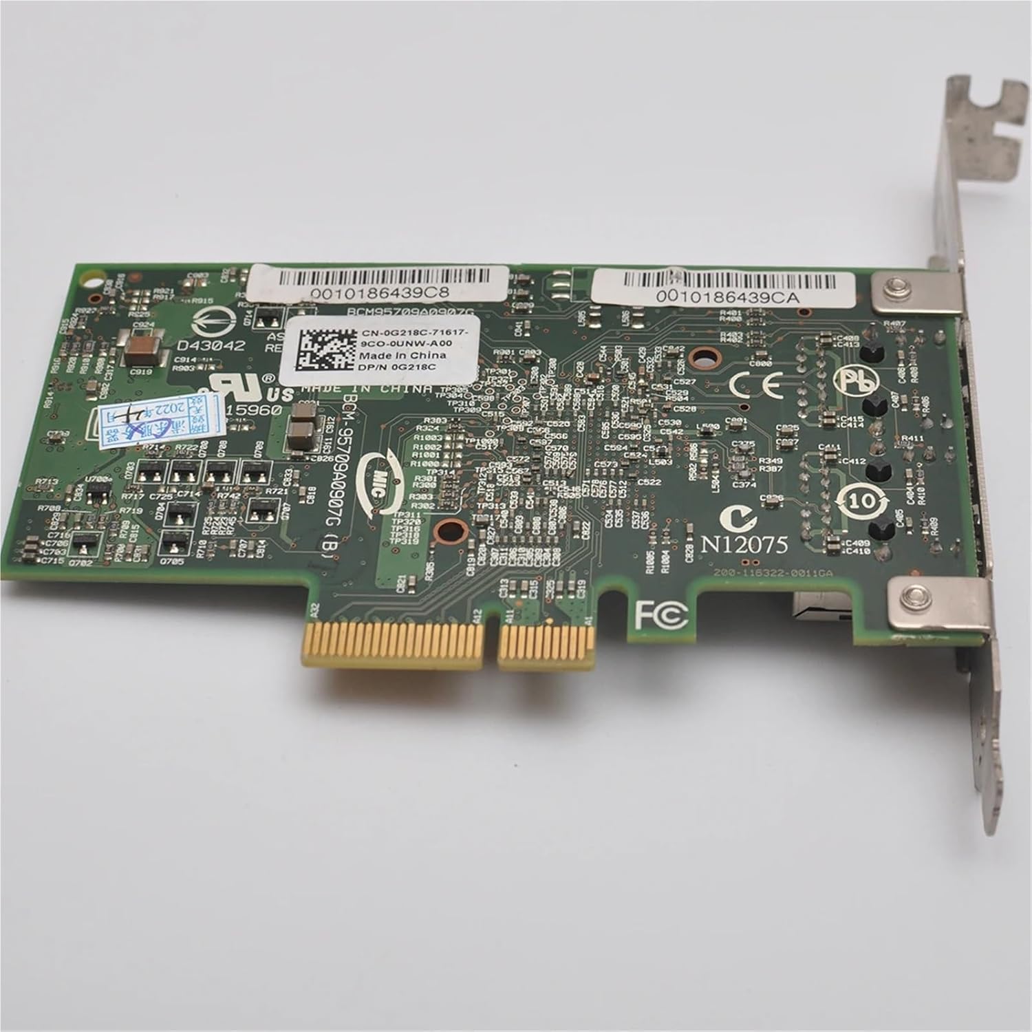 BCM5709 F169G Dual Port Gigabit Network Card for bcm5709C Chip Full Height G218C 0F169G PCI-E X4 X8 X16(with Short Baffle)