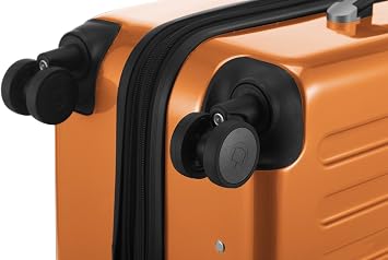 HAUPTSTADTKOFFER - Alex - Carry on luggage On-Board Suitcase Bag Hardside Spinner Trolley 4 Wheel Expandable, 55cm, orange