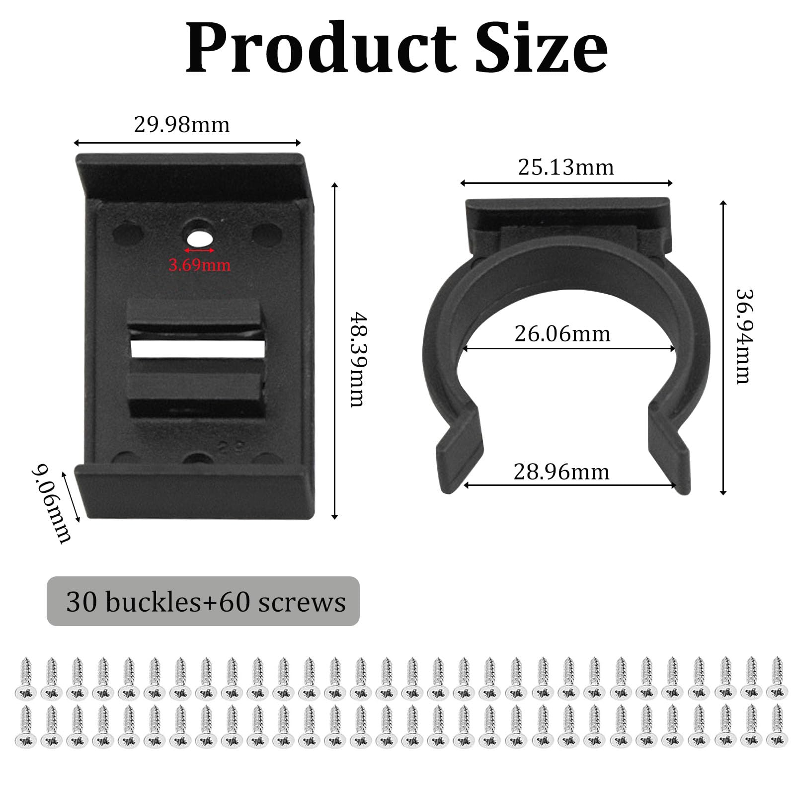 Heavy Duty Kitchen Plinth Clips, 30PCS Kitchen Kick Board Plinth Clips with 30 Screws - Image 2