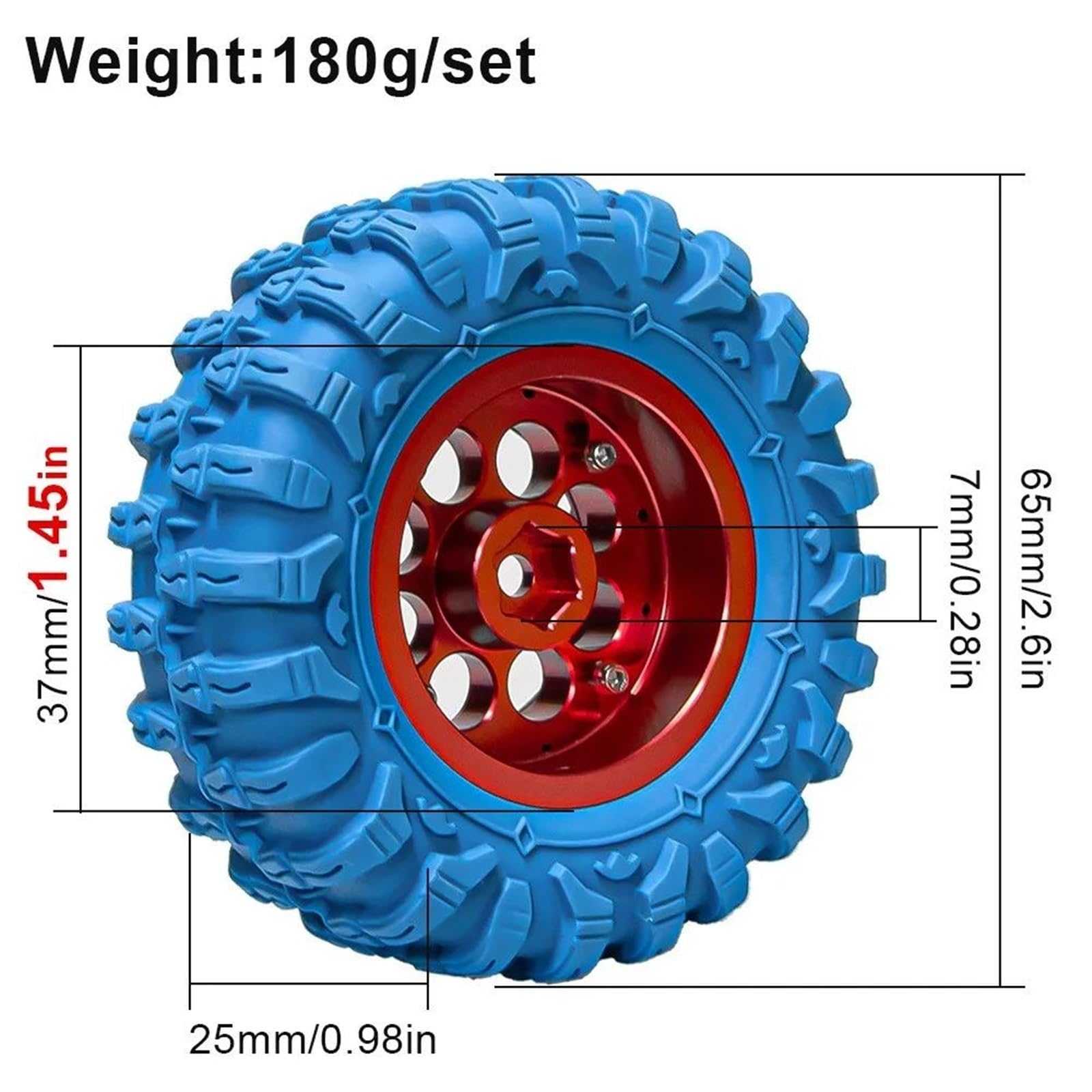 Pneumatici Ruote RC 1,45 Pollici Per Traxxas Per TRX4M 1/24 Parte