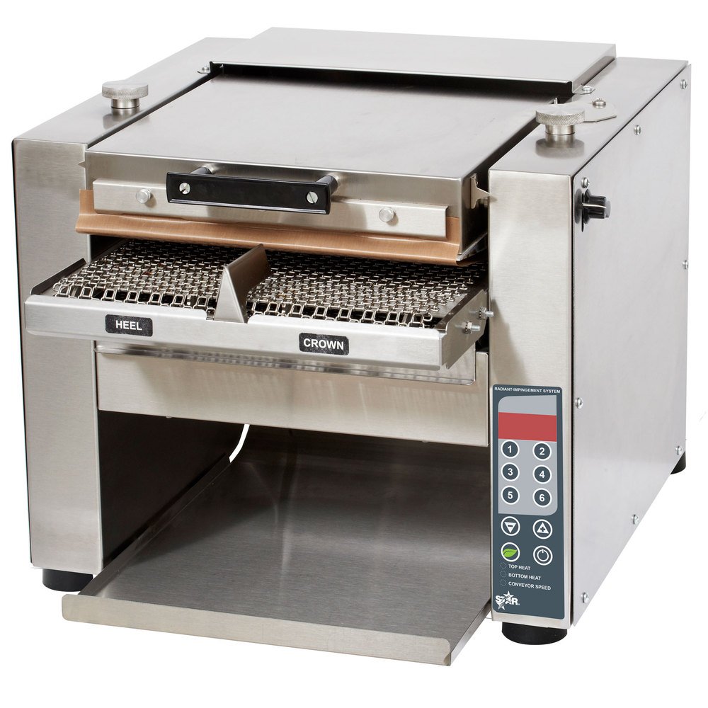 Star Ultra-Max Countertop Horizontal Contact Conveyor Toaster (1400 Slices per Hour) with Programmable Controls by Star Micronics – Model HCTE13M