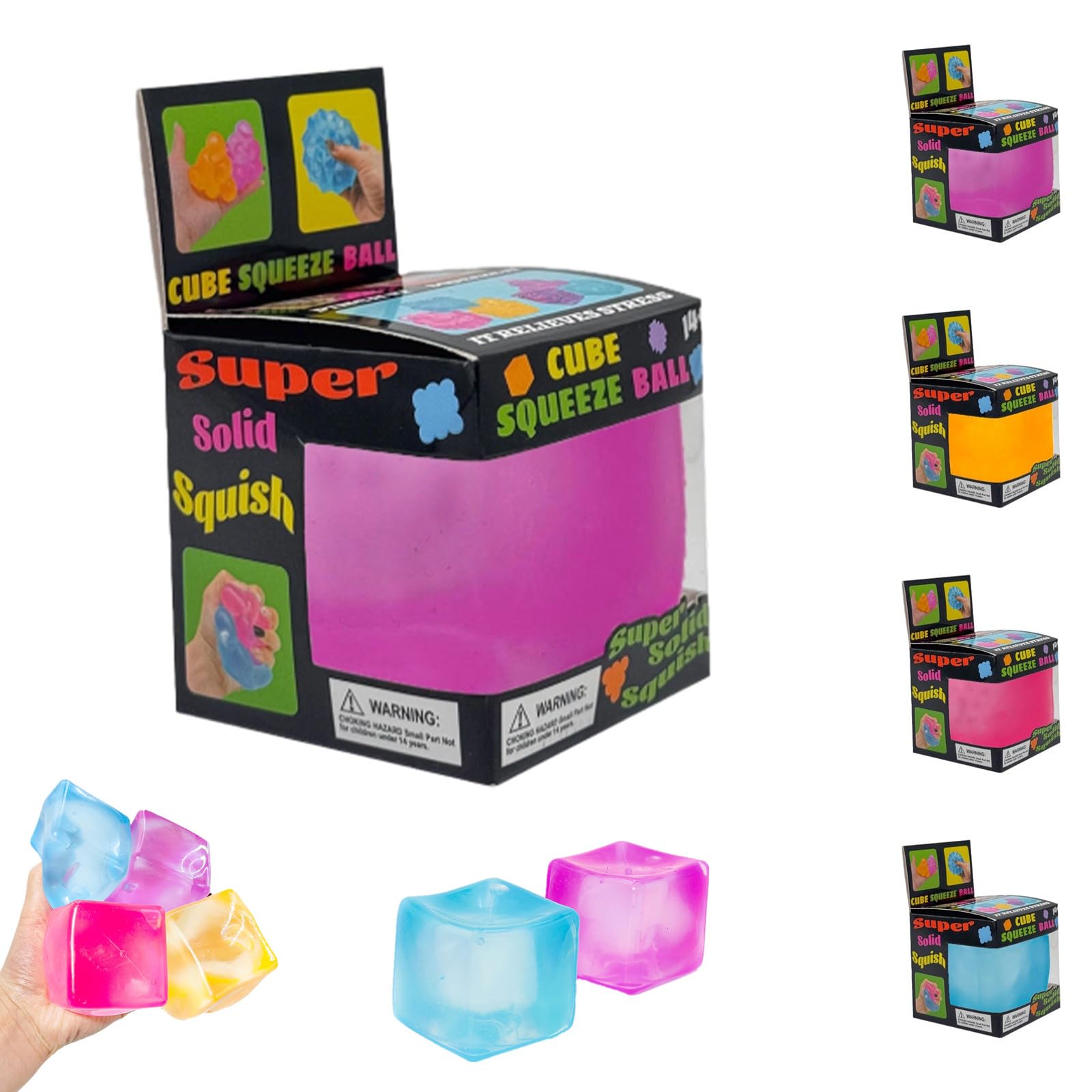 Nee doh Nice Cube Squishy Stress Ball - Doh Ice Cube Fidget Stress Ball,Ice Squishy Stress Moldable Slow Rise Relaxing Sensory Fidget Stress, Squeeze Dough Ball for Anxiety Relief (1#Blue) — view 9