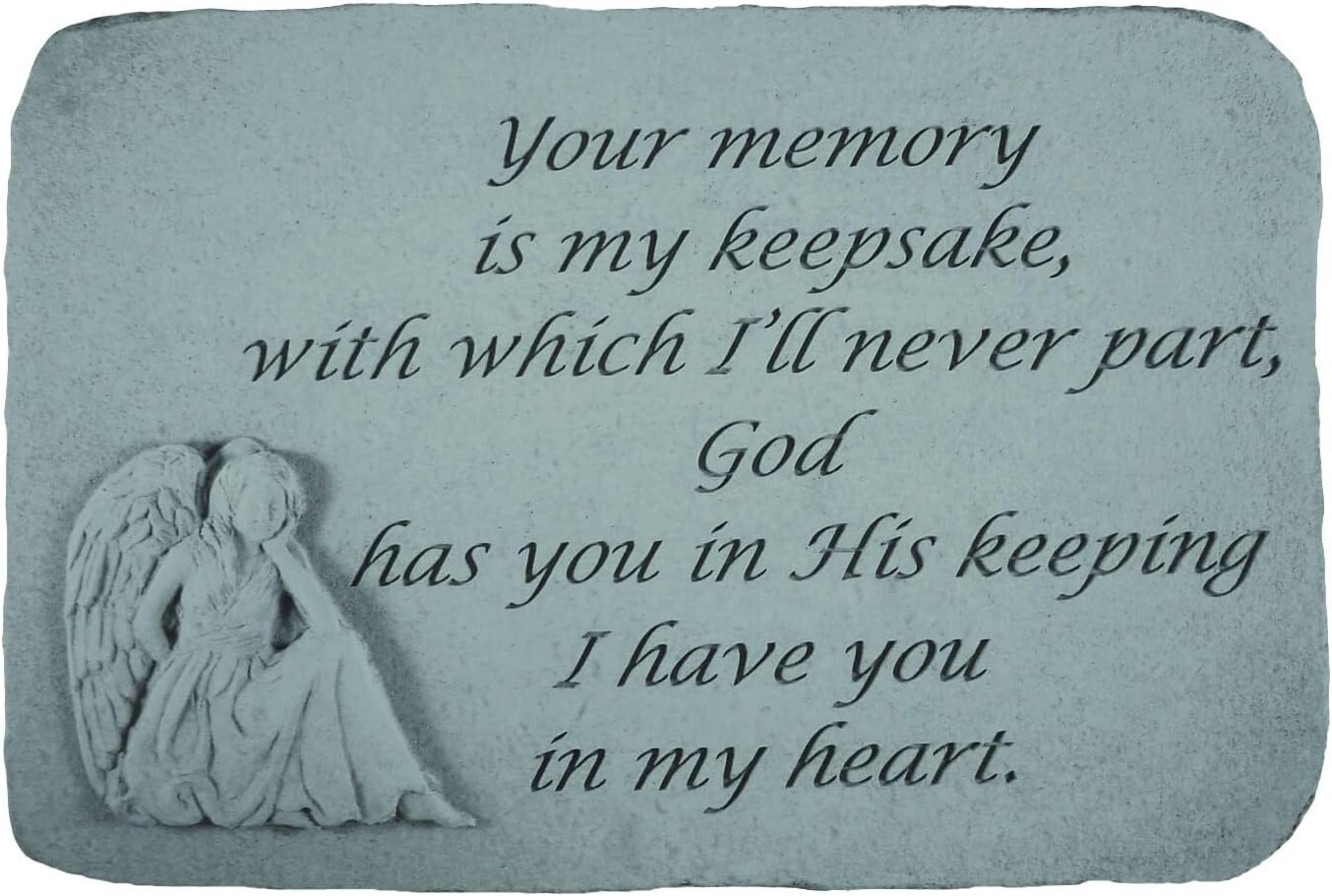 Design Toscano Your Memory is My Keepsake: Angel Cast Stone Memorial Garden Marker