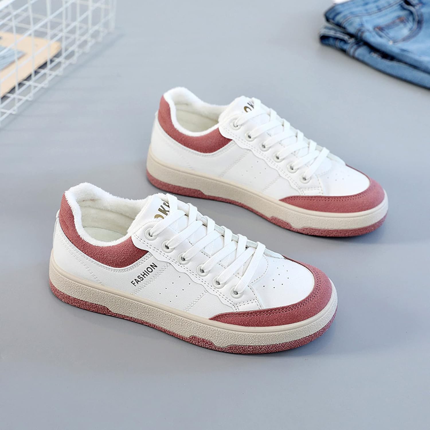 [ダキシ] カジュアル レディース シューズ 厚底スニーカー 脚長 美脚 白 黒 レースアップ ダッド スニーカー シューズ ローカ