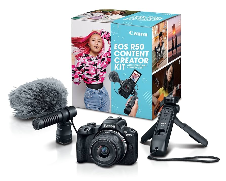 Amazon.com : Canon EOS R50 Content Creator Kit, Hybrid