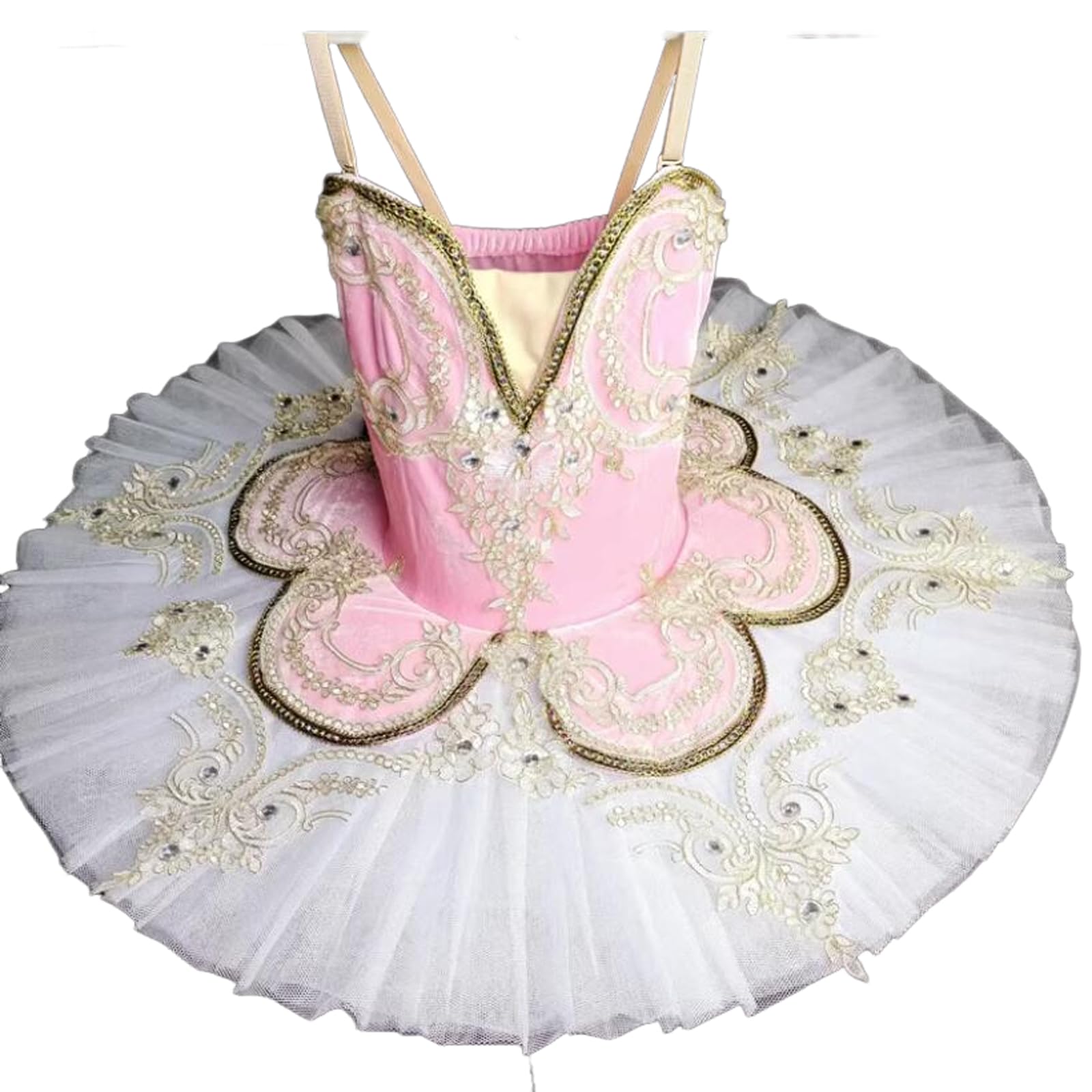 OTMYIGO Filles Professionnel Tutu Ballet Tutu pour Enfant lac des cygnes Costumes crêpe Tutu Ballerine compétition Robe Performance vêtements