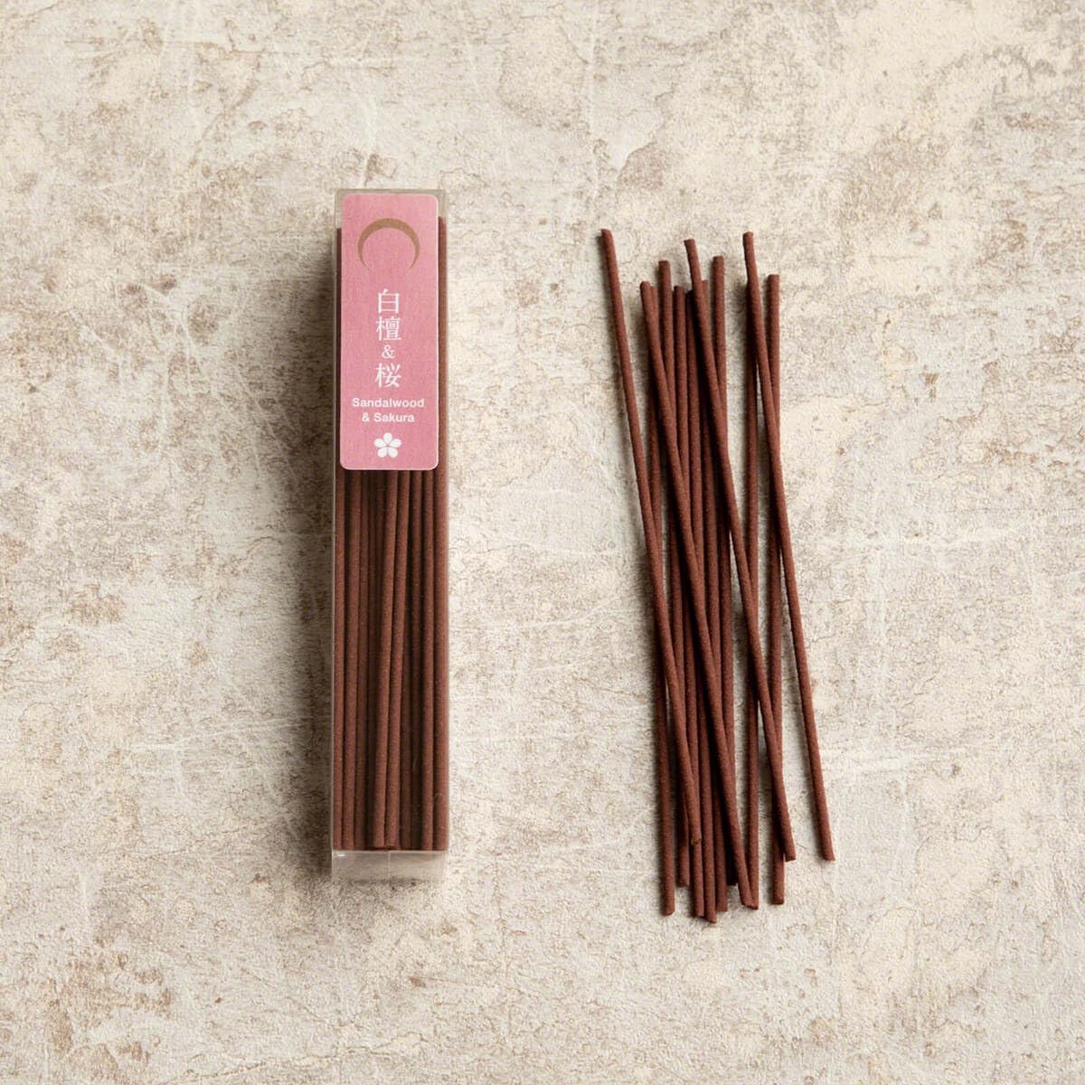 Asayu Japan Räucherstäbchen Geschenkset - 1x Pastel-Pink Lotus Räucherstäbchenhalter + 1x Sakura Kirschblüten-Mischung Räucherstäbchen Set