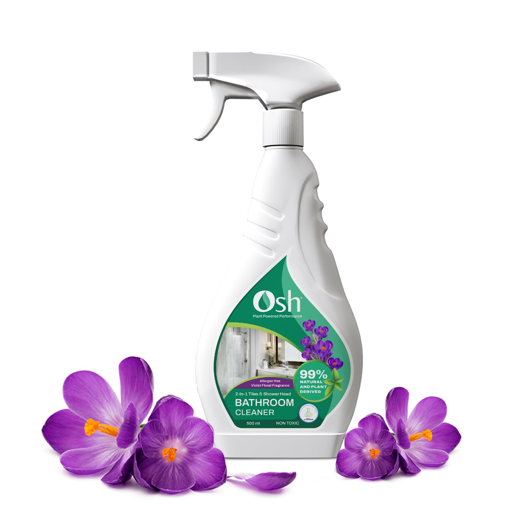 Osh 2-in-1 Bathroom Cleaner |500 ml - Pack of 1| 99% natural & plant-derived | Certified Non Toxic Bathroom Cleaner | Zero Toxic Acid fumes | Allergen-free fragrance | Natural Bathroom Cleaner (B0D62YQ8KQ) Amazon Price History, Amazon Price Tracker