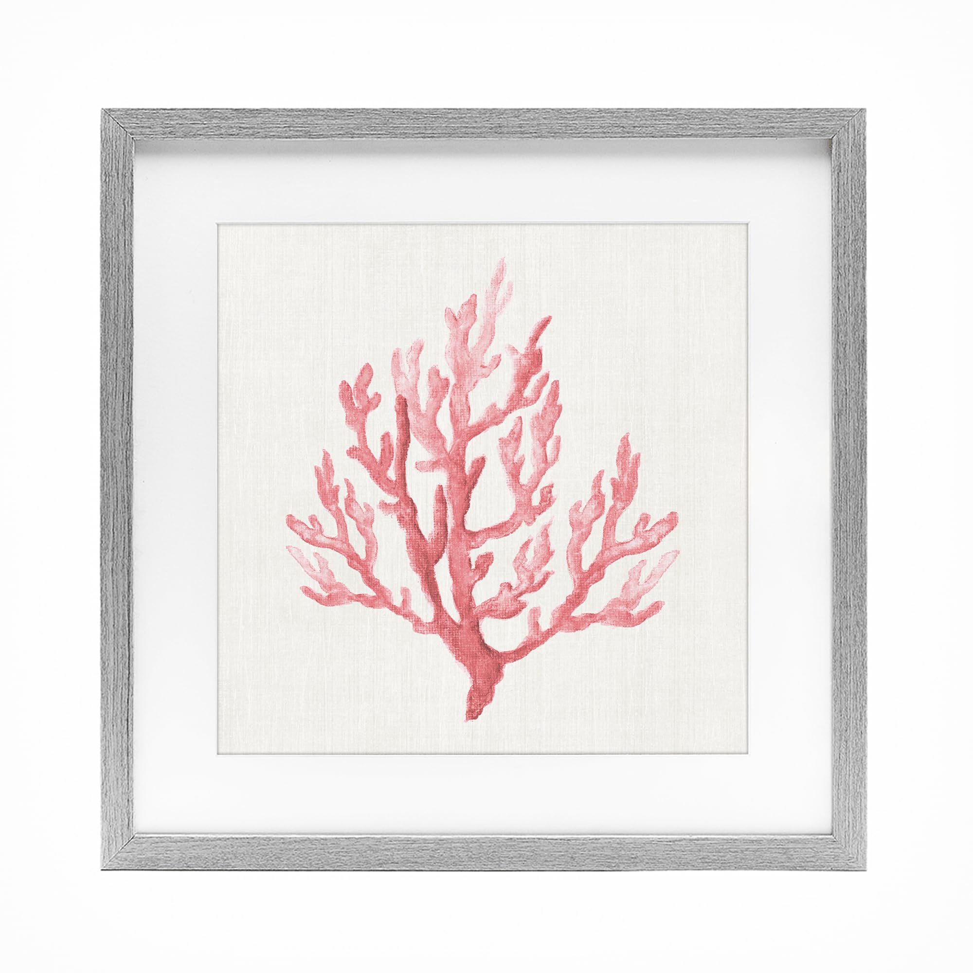 'Muted Pink Coral Branch'| Framed Print Under Glass