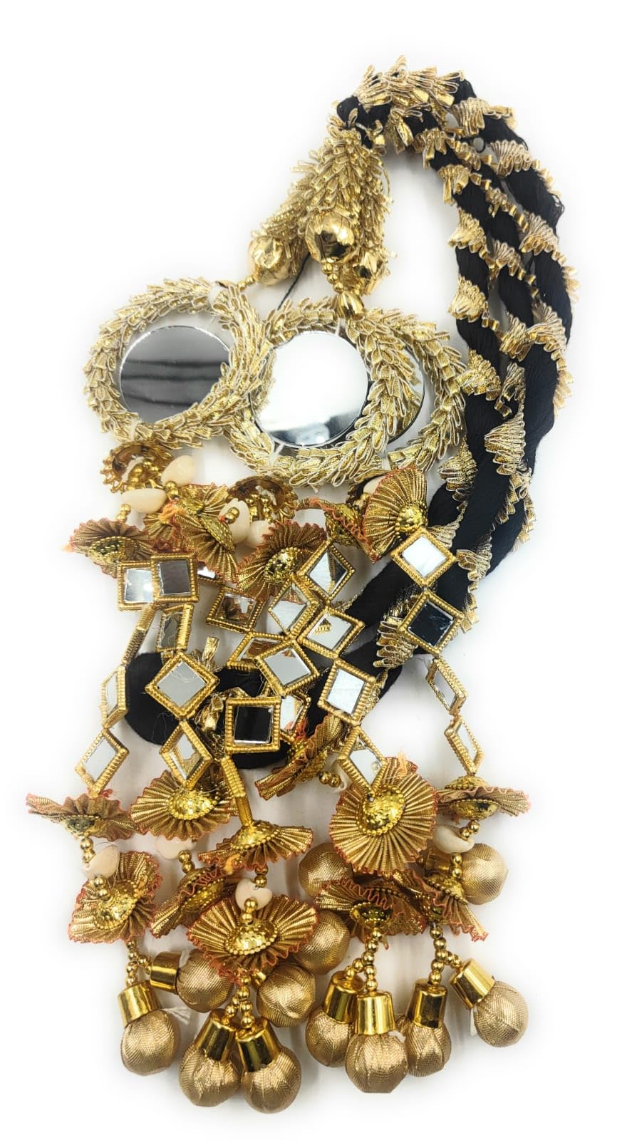 theredthread S fur sequins camisole ベア SIMKA® Kaudi Heavy Square Design Punjabi Paranda with Peacock