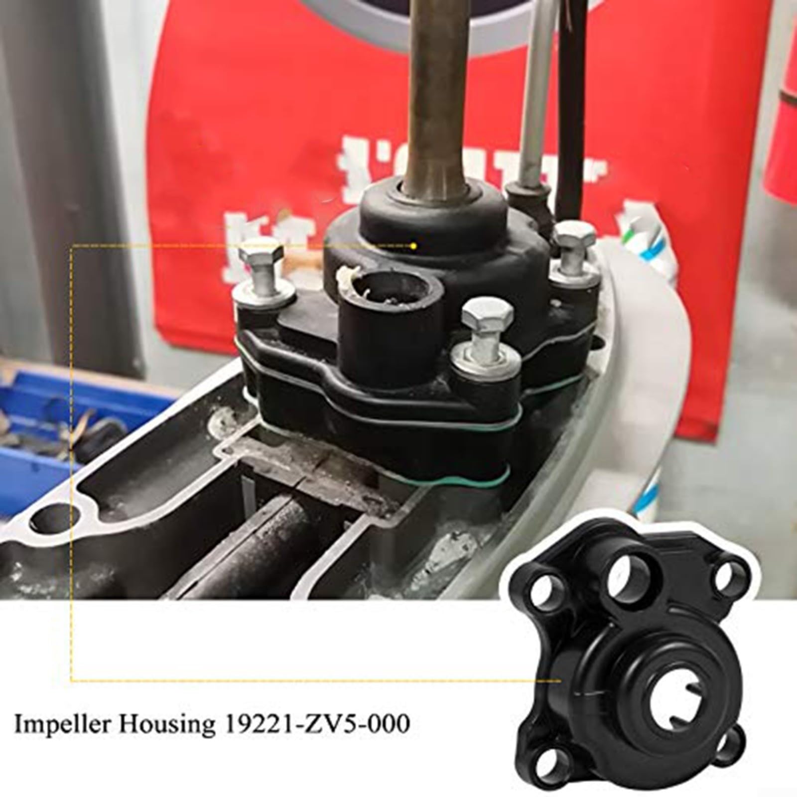 Edelstahl Außenborder Wasserpumpe Impeller Kit für Honda 40-50PS Motoren Komplettes Reparaturset mit Gehäuse, Dichtungen, Dichtungen Hardware für BF Serie
