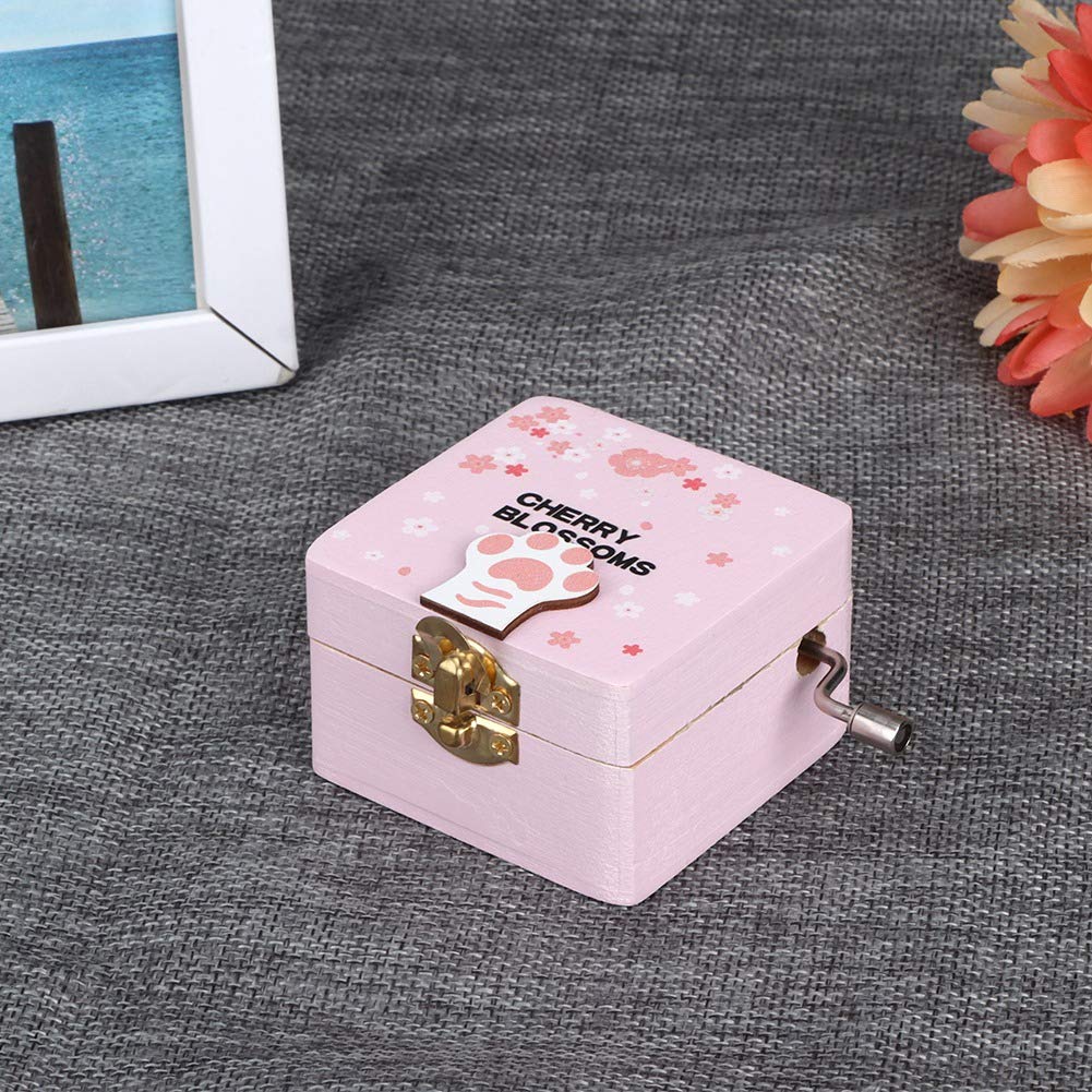 Carillon Manuale In Legno Con Manovella - Musica 'Happy Birthday', Regalo Compleanno Vintage