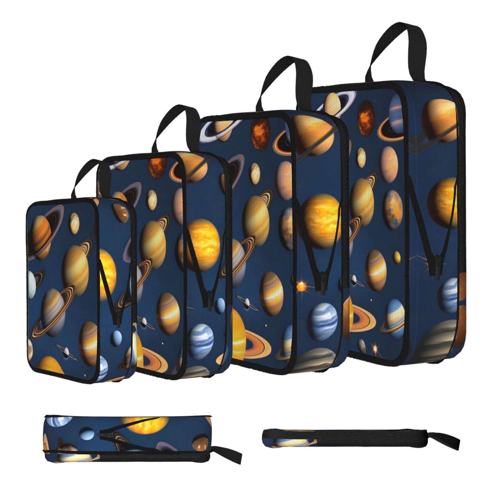 Solar System Planets Compression Packing Cubes 4 Piece Set