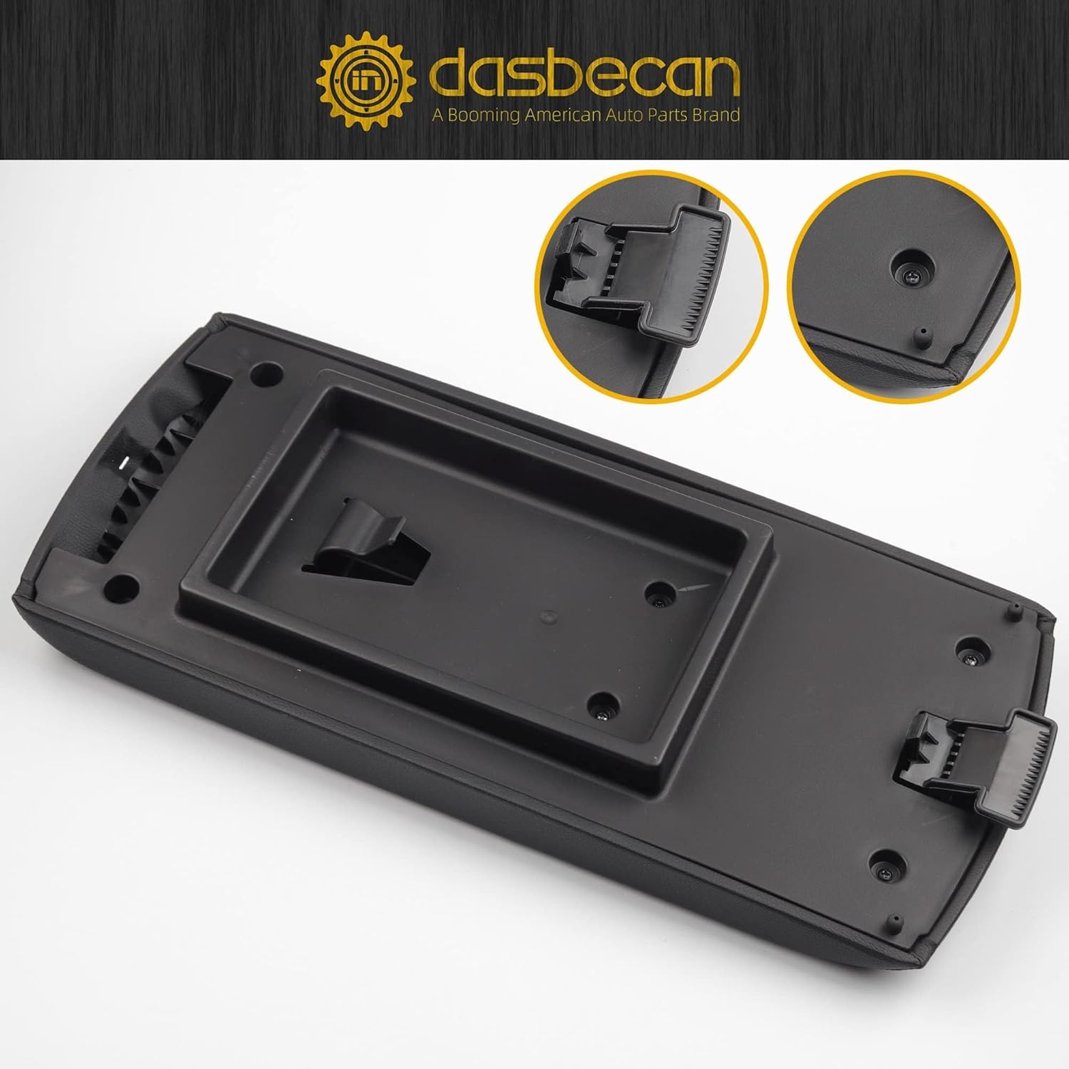 Dasbecan Center Console Armrest Cover Lid Compatible with Ford Flex 2013 2014 2015 2016 2017 Replaces 7406024-AA FA8Z7406024AA