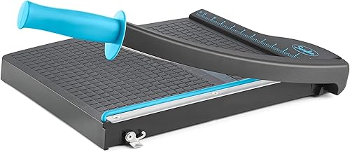 Swingline Cortador de papel guillotina resistente, tabla de cortar de papel de 12 pulgadas con riel de protección, bloqueo de cuchilla, corta hasta