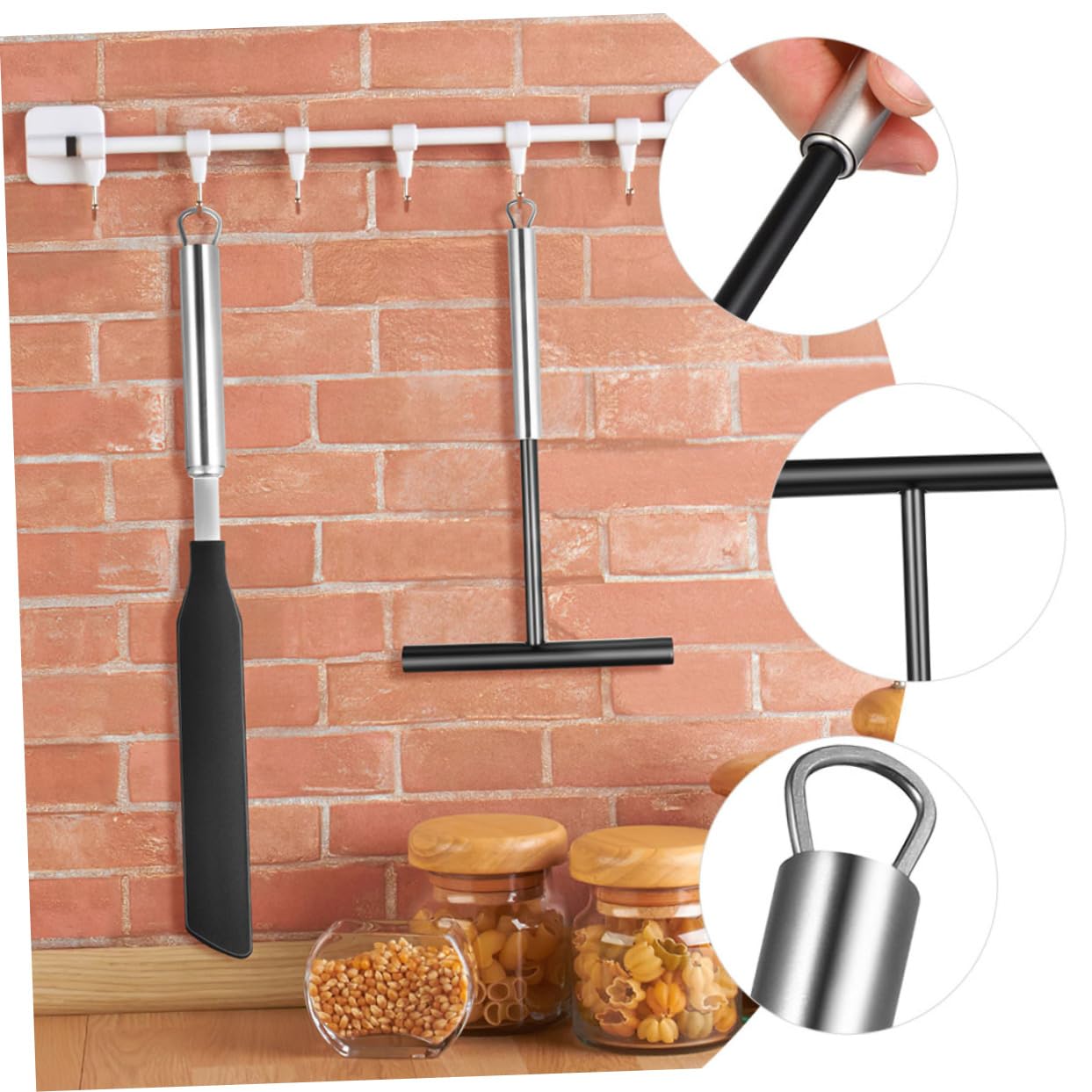 Espátula para Crepes de Acero Inoxidable, 2 Juegos | Grip Cómodo, Resistente a Roturas, para Pancake y Crepe, Utensilios de Cocina en Acero Inoxidable