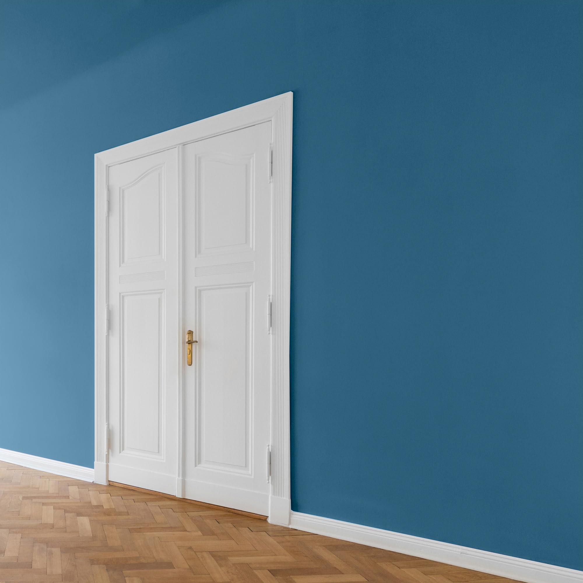 EPODEX Pittura per Pareti Matt, Pittura Lavabile, resistente, traspirante & inodore, per Interni, 3kg (25 m² per mano) - Blu azzurro