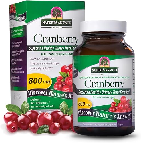 Nature's Answer Fruta de arándano | Suplemento dietético | Apoya una función saludable del tracto urinario y un sistema inmunológico saludable |