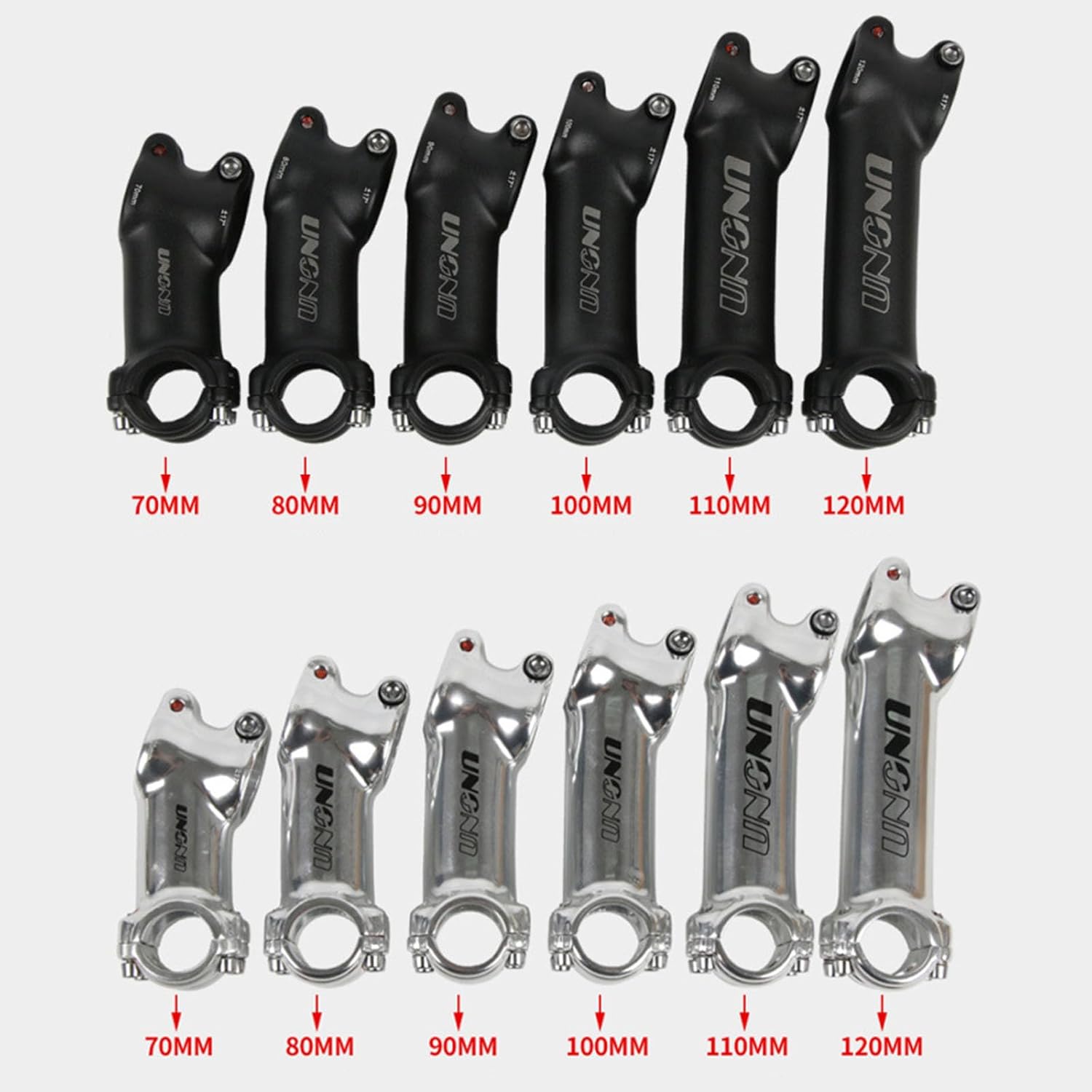 25.4 Bike Stem ±7°/17° 60-130 Aluminum Alloy Lightweight Bikes Stems for Most Bicycle Mountain Bike Road Bike BMX MTB