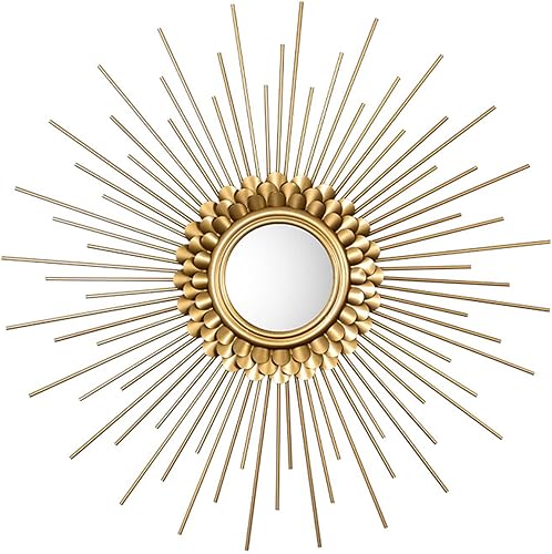 Miniatura 5 de Espejo de pared para baño, moderno y simple tridimensional de hierro, espejo decorativo de metal clásico para pared, decoración creativa moderna