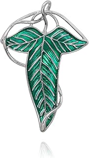Elven Green Tree Leaf Enamel Pin - Hobbits Cloak Leaf Clasp Costume Accessory - Perfect for Festive Attire and Cosplay Jewelry