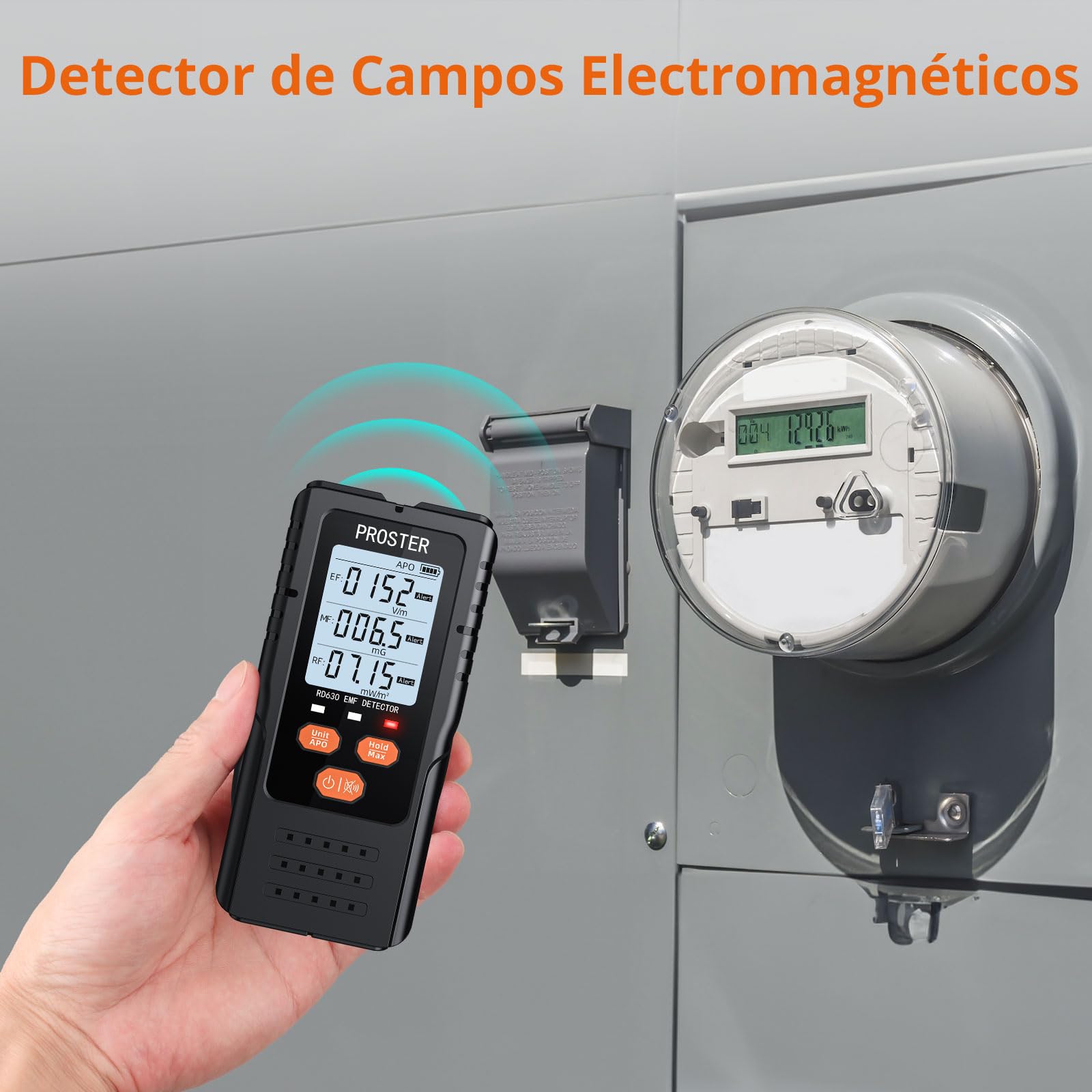 Proster Detector de Radiación de Campo Magnético 3 en 1 Medidor EMF para Torres de Celular 5G Detección de Señales WiFi Inspección EMF en el Hogar y la Oficina Caza de Fantasmas
