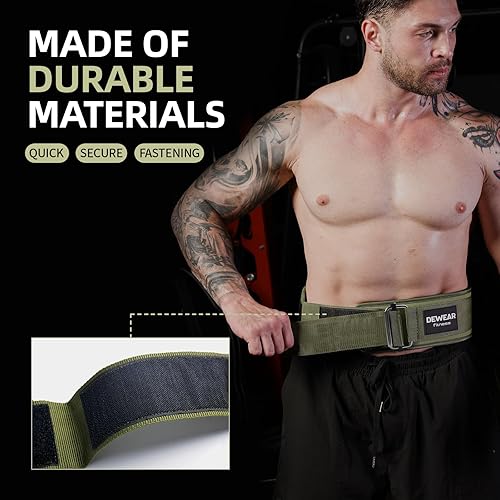 Miniatura 6 de Cinturón de levantamiento de pesas duradero, cinturón de gimnasio de 4 pulgadas de ancho para culturismo, levantamiento de potencia, sentadillas,