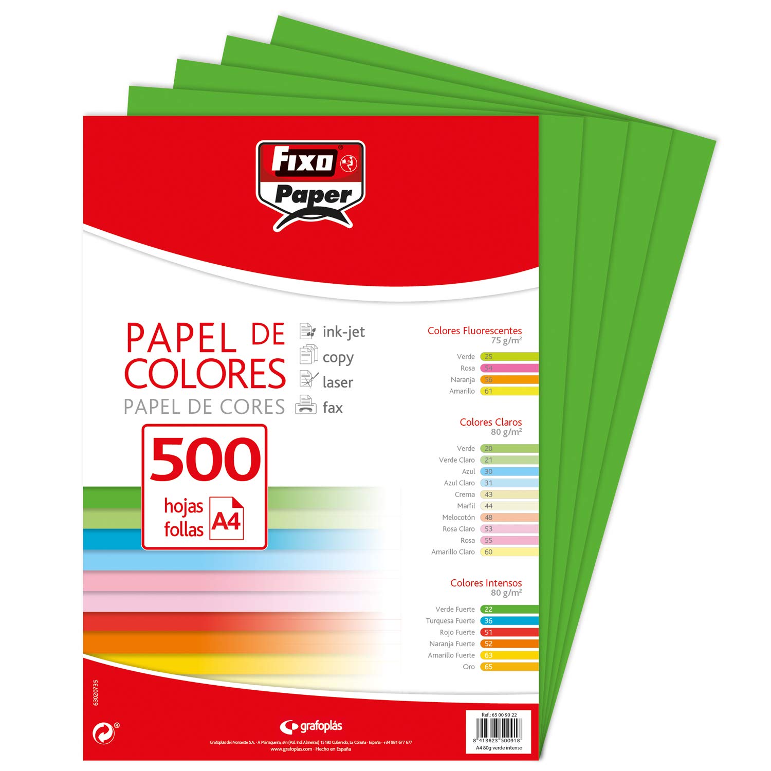 Fixo Sheets 80 g, Paper, Green, A4