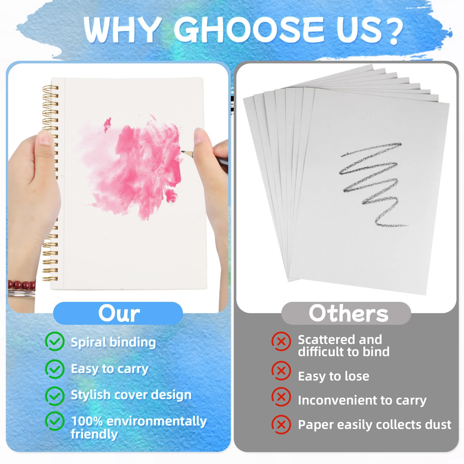 Phinus Watercolor Sketchbook - 30 Sheets -5