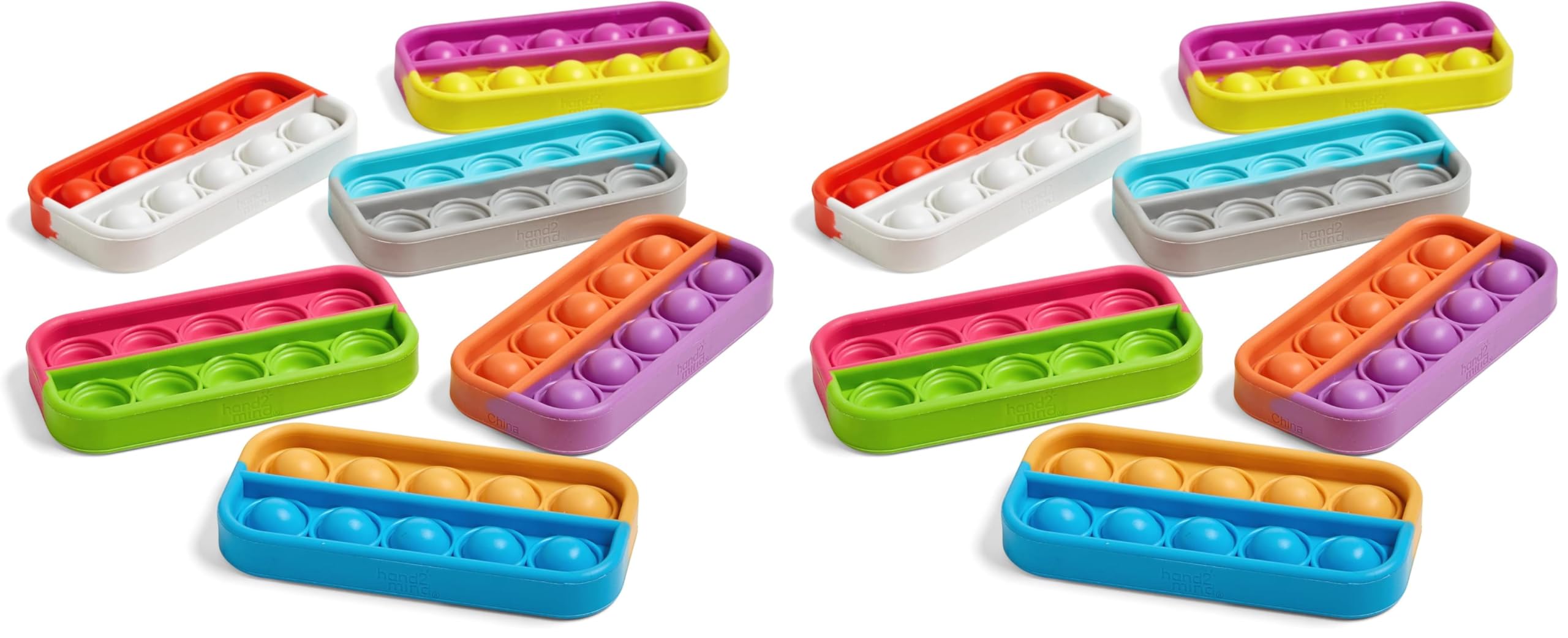 Learning Resources Sensorik-Poppits 10er-Blöcke, 10er-Blöcke für den Matheunterricht, Stressabbau-Spielzeug zum Eindrücken, Feinmotorik-Spielzeug, drücken und zählen (Packung mit 2)