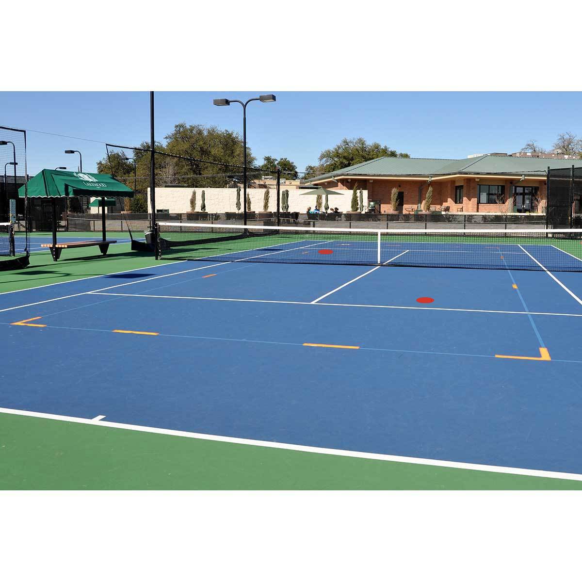 Court Line Markierungsset – zum Selbermachen von Pickleball, Tennis & Badminton Spielfeld – Flache rutschfeste Linien- & Eckmarkierungen für Mini-Plätze, Indoor/Outdoor