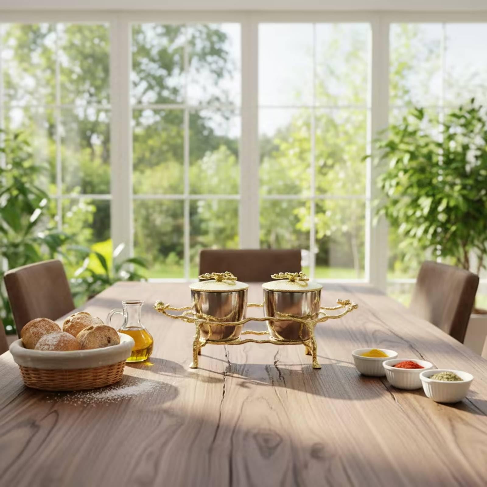 Juego Condimenteros con Soporte corativo Juego Salero y Pimentero Compacto Especiero para Comedor, Cocina
