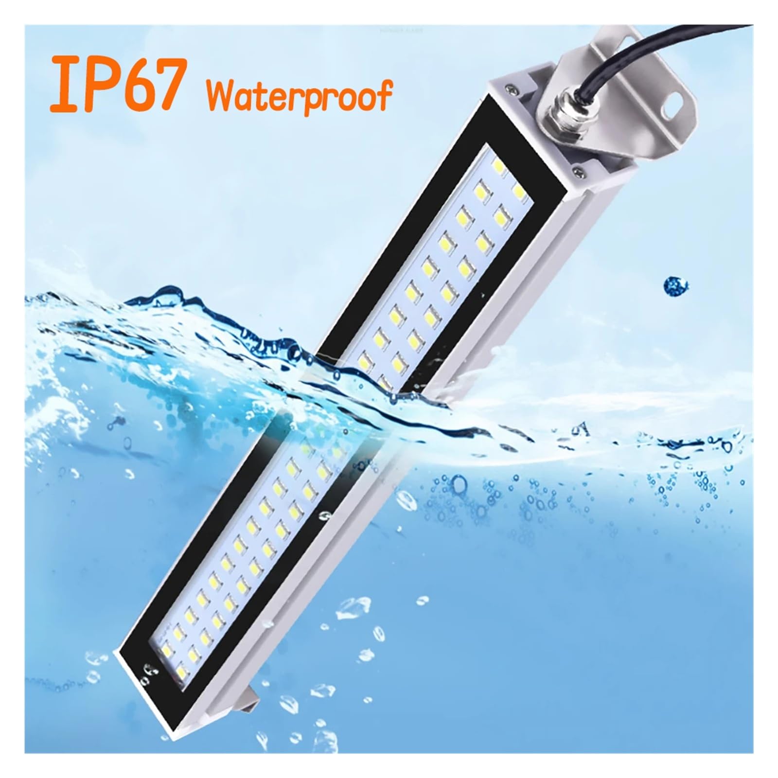 Lampa tokarska CNC LED AC DC IP67 Wodoodporna olejoodporna obrabiarka Światło robocze Stop aluminium 22CM-53CM do warsztatu/garażu(53cm-Cool white,110-230v)