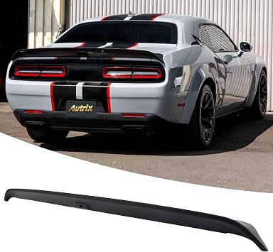 Rear Spoiler for 2008-2024 Dodge Challenger Hellcat Redeye Style | Trunk Spoiler Wing Fits Challenger SRT Hellcat SXT GT R/T Scat Pack T/A with Backup Camera Hole ABS Matte Black
